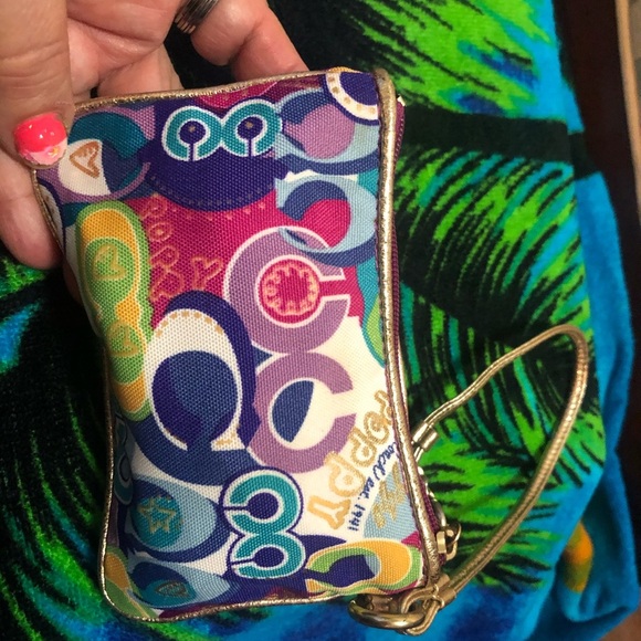 Coach poppy wristlet purse multicolors - Picture 5 of 7